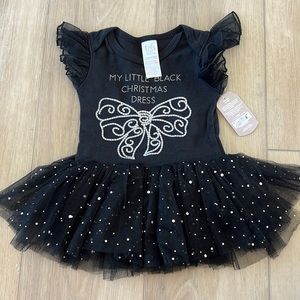 My little black Christmas dress - new with tags 0-6m